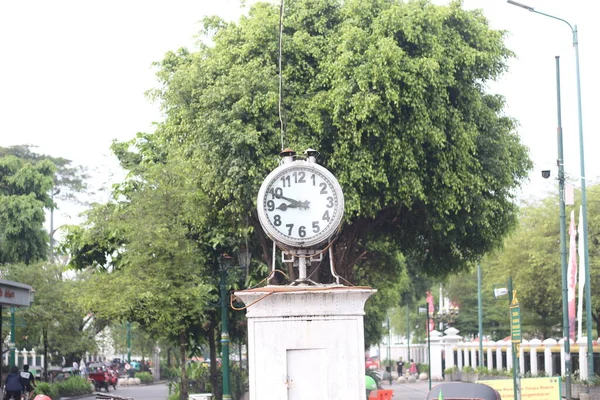Das Uhrendenkmal Der Malioboro Street Yogyakarta Als Zeitmesser — Stockfoto