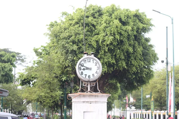 Monument Horloge Sur Rue Malioboro Yogyakarta Comme Une Montre — Photo