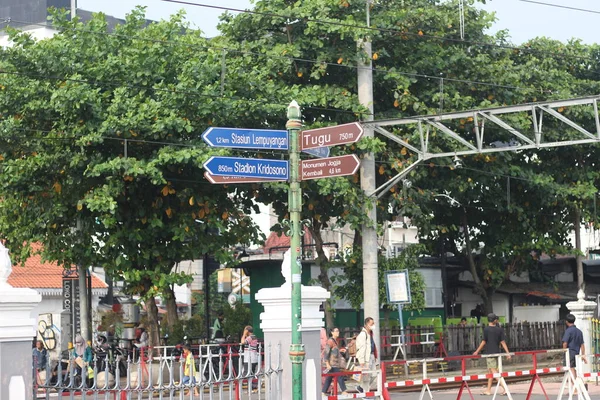 Yogyakarta Indonesia March 2023 Signposts Make Easier Tourists Who Vacation — Stock Photo, Image