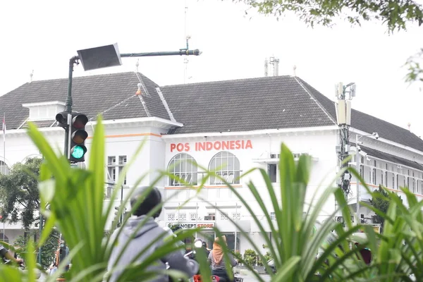 Yogyakarta Indonésia Março 2023 Edifício Histórico Que Serve Como Correios — Fotografia de Stock
