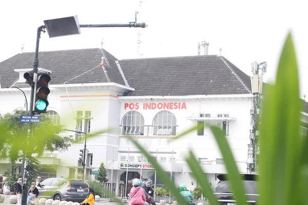 Yogyakarta Indonésia Março 2023 Edifício Histórico Que Serve Como Correios — Fotografia de Stock