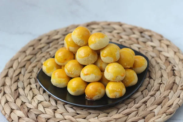Biscotti Nastar Crostate Ananas Nanas Crostata Sono Piccoli Pasticcini Morsi — Foto Stock