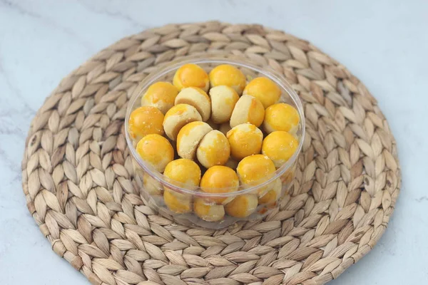 Biscotti Nastar Crostate Ananas Nanas Crostata Sono Piccoli Pasticcini Morsi — Foto Stock