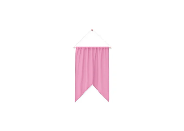 stock image Rose/Pink dovetail pennant flag mockup isolated on white background