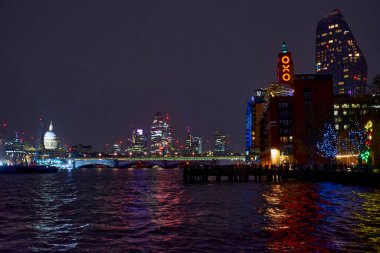 the night view of the London city, UK