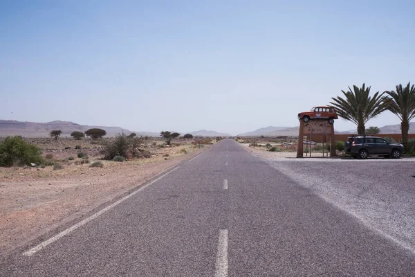 Δρόμος Στην Έρημο — Φωτογραφία Αρχείου