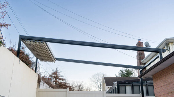 Pergola awning in the sunshine photo