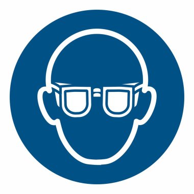 ISO 7010 Kayıtlı Güvenlik İşaretleri - Zorunlu - Göz koruması