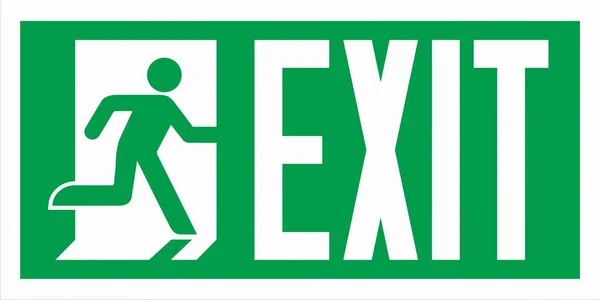 Segno Evacuazione Emergenza Marcatura Uscita Standard Iso — Vettoriale Stock