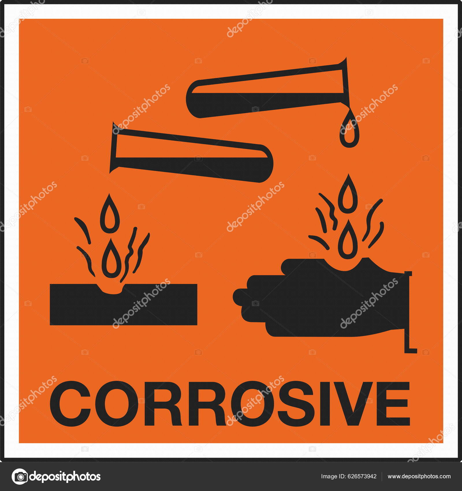 Hazardous Substances Identification Storage Area Marking Label Warning