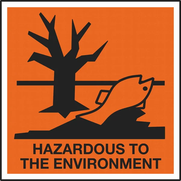 Gefahrstoffkennzeichnung Lagerbereich Kennzeichnung Warnsymbol Umweltgefährlich — Stockvektor