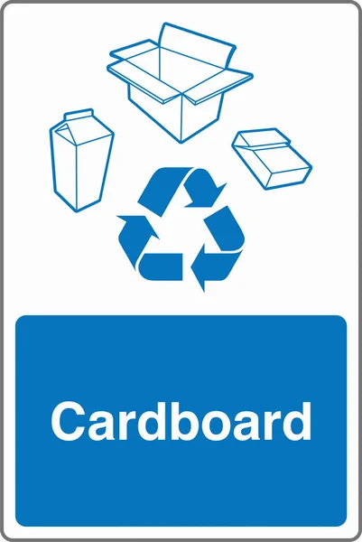 Recyclage Gestion Des Déchets Poubelle Étiquette Autocollant Carton — Image vectorielle