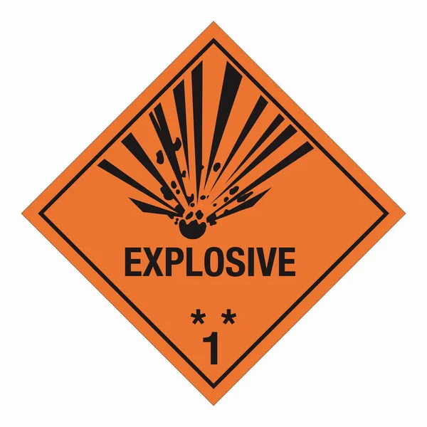 Classe Matière Dangereuse Hazmat Étiquette Iata Transport Explosif — Image vectorielle