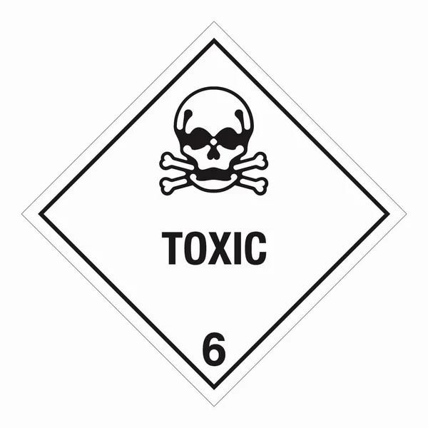 Class Hazardous Hazmat Material Label Toxic — Stock Vector