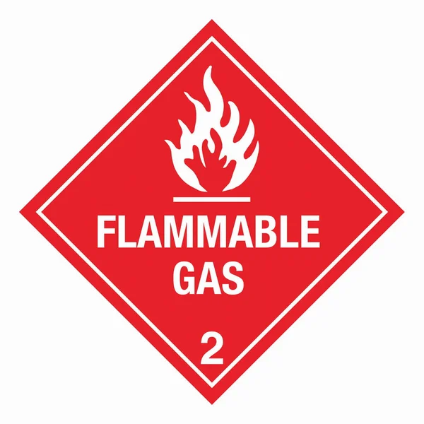 Class Hazardous Hazmat Material Label Flammable Gas — Stock Vector