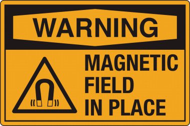 OSHA Güvenlik İşaretleme İşareti Resim Standartları Manyetik Alanı Sembolle Yerleştirdi
