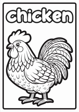Çocukları Eğiten Eğlenceli ve Kolay Tasarımlı Tavuklar İçin Yazdırılabilir Sevimli Hayvan Boyama Sayfaları
