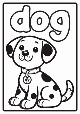 Çocuklar için basılabilir Sevimli Hayvan Boyama Sayfaları Eğitsel Eğlence ve Kolay Tasarımlar Köpek Yavruları 