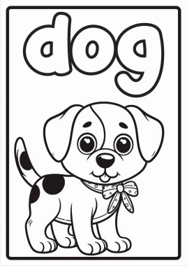 Çocuklar için basılabilir Sevimli Hayvan Boyama Sayfaları Eğitsel Eğlence ve Kolay Tasarımlar Köpek Yavruları