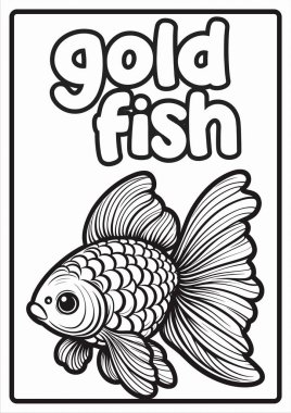 Çocuklar için basılabilir Sevimli Hayvan Boyama Sayfaları Eğitsel Eğlence ve Kolay Tasarımlar Altın Balık