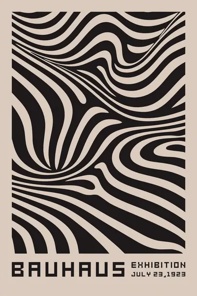 Bauhaus dalga deseni siyah ve beyaz tek renkli geometrik, akışkan ve Bauhaus tasarım ilkelerinden esinlenerek soyut eğri çizgilere sahiptir. Modern, minimalist ve sanatsal kompozisyonlar için mükemmel..