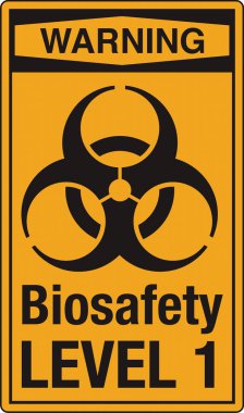 Güvenlik İşareti: Dikkat Biyolojik Tehlike Alanı 'nda standart bir sembol ve biyolojik tehlike uyarısı var. Zararlı patojenlere veya biyolojik zararlı maddelere maruz kalma potansiyelini göstererek güvenliği sağlar..