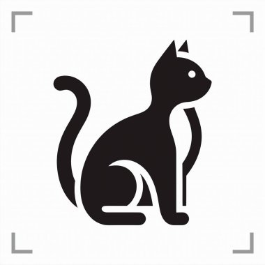 Simge, logo, maskot veya pictogram tarzında tek renkli siyah ve beyaz bir hayvan sembolü arkaplanı olmayan temiz, minimalist bir tasarıma sahiptir. Markalaşma, işaret ve evrensel temsil için mükemmel.