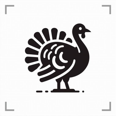 Simge, logo, maskot veya pictogram tarzında tek renkli siyah ve beyaz bir hayvan sembolü arkaplanı olmayan temiz, minimalist bir tasarıma sahiptir. Markalaşma, işaret ve evrensel temsil için mükemmel.