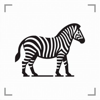 Simge, logo, maskot veya pictogram tarzında tek renkli siyah ve beyaz bir hayvan sembolü arkaplanı olmayan temiz, minimalist bir tasarıma sahiptir. Markalaşma, işaret ve evrensel temsil için mükemmel.