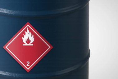 Tehlikeli Madde Tehlikeli Madde Elmas Etiketleme Plakası IATA IMDG DOT Taşıma Sınıf 3 Yanıcı Sıvı Varili