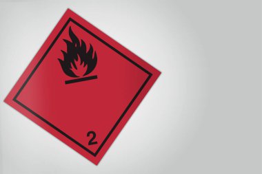 Tehlikeli Madde HAZMAT Elmas Etiketleme Plakçılık Sınıf 2 Gas Div 2. 1 Yanıcı Gaz Kara Gaz