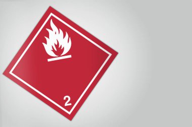 Zararlı Madde HAZMAT Elmas Etiketleme Plakçılık Sınıf 2 Gas Div 2. 1 Yanıcı Gaz Beyaz