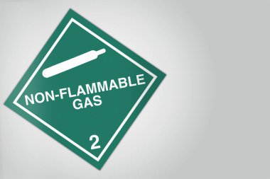 Zararlı Madde HAZMAT Elmas Etiketleme Plakçılık Sınıf 2 Gas Div 2.2 Yanıcı Olmayan Beyaz Gaz Sözcüklü