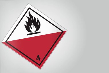 Zararlı Madde Tehlikeli Madde Elmas Etiketleme Plaket Sevkiyat Sınıf 4 Kendiliğinden Yanıcı