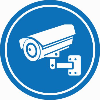 CCTV kamera simgesi vektör illüstrasyonu