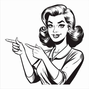 Güzel bir kadının vektör çizimi.