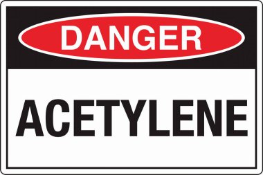 OSHA Güvenlik İşaretleri Etiket Standartları Asetilen