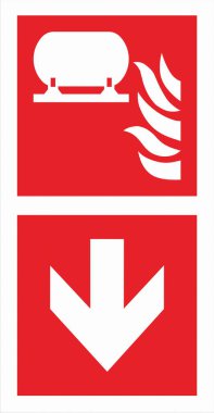 ISO 7010 Kayıtlı Güvenlik İşaretleri yangın söndürücüler, hortumlar ve alarmlar gibi yangın güvenlik ekipmanlarının yerini ve kullanımını gösteren standart sembollerdir..