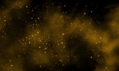 Siyah arkaplanda güneş patlaması rengi dumanı, tasarım için mükemmel