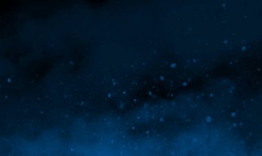 Siyah arkaplanda mavi renkli duman, tasarım arka planı için mükemmel