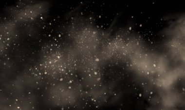 Siyah arkaplanda soluk şeftali rengi duman, tasarım için mükemmel