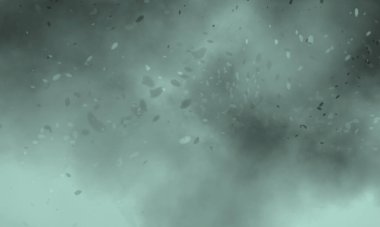 Siyah arkaplanda deniz köpüğü rengi dumanı, tasarım arka planı için mükemmel