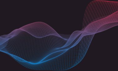 Siyah arkaplanda ışık dalgaları, masaüstü duvar kağıtları için mükemmel