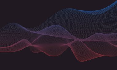 Siyah arkaplanda ışık dalgaları, masaüstü duvar kağıtları için mükemmel