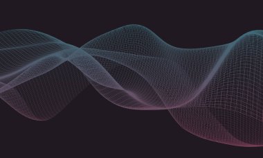 Siyah arkaplanda ışık dalgaları, masaüstü duvar kağıtları için mükemmel