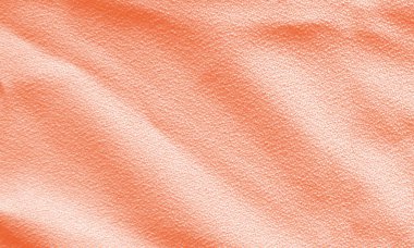 Arkaplan için turuncu kırışık kumaş dokusu, moda desenli tekstil tasarım kavramı arka planı