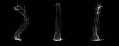 Siyah arkaplanda beyaz duman