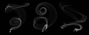 Siyah arkaplanda beyaz duman