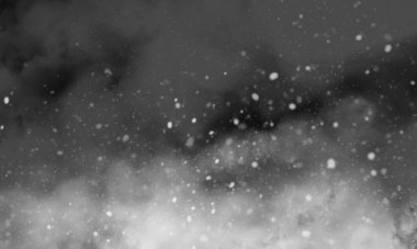 Siyah arkaplanda beyaz renkli duman, tasarım arka planı için mükemmel