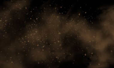 Siyah arkaplanda kahve rengi dumanı, tasarım için mükemmel.